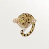 Brož Faune Et Flore De Cartier, žluté, oranžové a hnědé diamanty, pavé