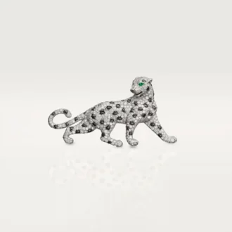Brož Panthere De Cartier – bílé zlato, smaragdy, onyx, diamanty – Cartier