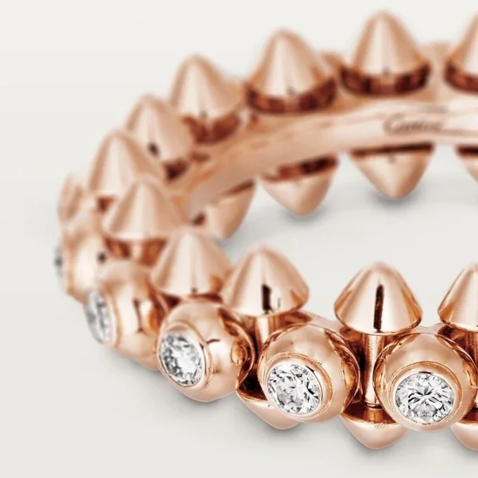 Clash De Cartier – prsten s diamantovým pavé z růžového zlata | Cartier Us