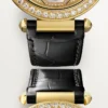 Další šperky Panthere Hodinky – 41 mm, ručně natahovaný mechanický strojek, 18karátové žluté zlato, diamanty, vyměnitelné kožené řemínky – Cartier