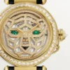 Další šperky Panthere Hodinky – 41 mm, ručně natahovaný mechanický strojek, 18karátové žluté zlato, diamanty, vyměnitelné kožené řemínky – Cartier