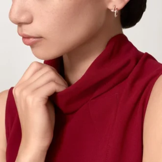 Diamantové kruhové náušnice Juste Un Clou, růžové zlato | Cartier Us