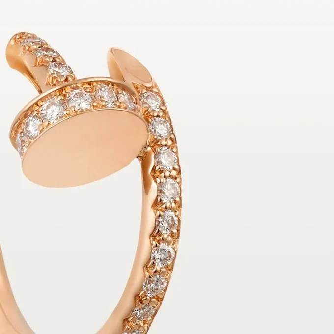 Diamantové kruhové náušnice Juste Un Clou, růžové zlato | Cartier Us