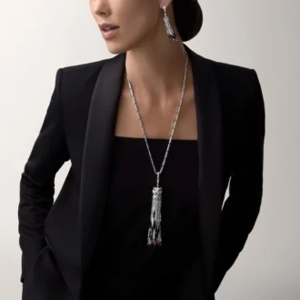 Dlouhý náhrdelník Panthere De Cartier, rubín, víceúčelový, velký model, pavé