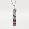 Dlouhý náhrdelník Panthere De Cartier, rubín, víceúčelový, velký model, pavé
