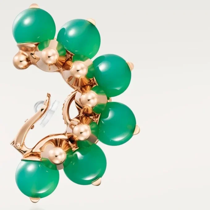Jedna náušnice Clash De Cartier, chrysopras, extra velký model