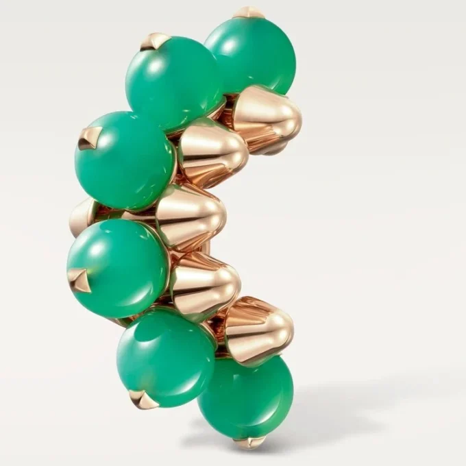 Jedna náušnice Clash De Cartier, chrysopras, extra velký model