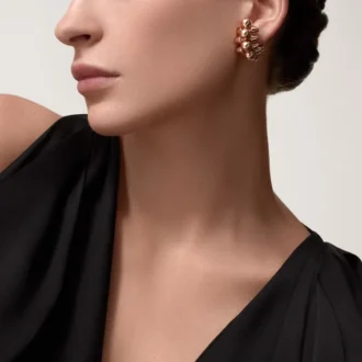 Jednostranná náušnice Clash De Cartier, model XL – růžové zlato – Cartier