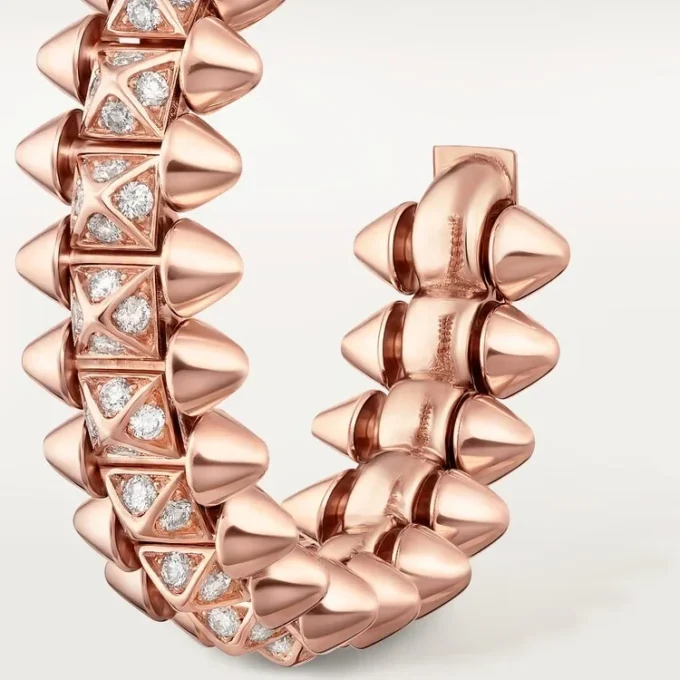 Kruhové náušnice Clash De Cartier, malý model, s pavé