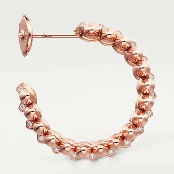 Kruhové náušnice Clash De Cartier, malý model, s pavé