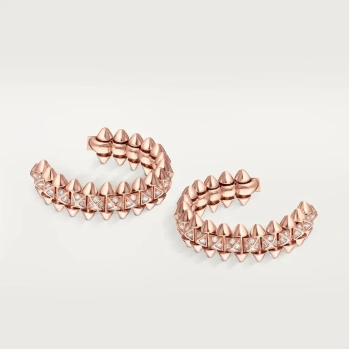 Kruhové náušnice Clash De Cartier, malý model, s pavé