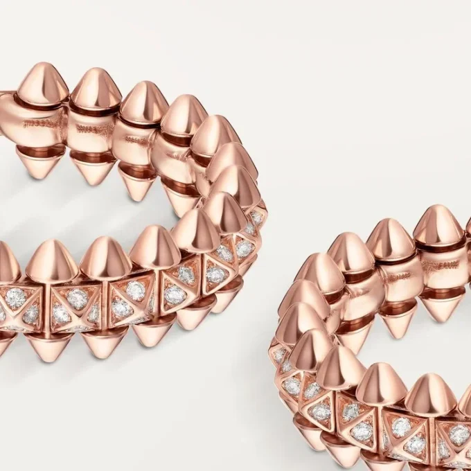 Kruhové náušnice Clash De Cartier, malý model, s pavé