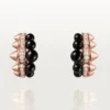 Kruhové náušnice Clash De Cartier, onyx, extra velký model, diamanty