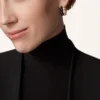 Kruhové náušnice Clash De Cartier, onyx, extra velký model, diamanty