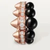 Kruhové náušnice Clash De Cartier, onyx, extra velký model, diamanty