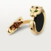 Manžetové knoflíčky Panthere De Cartier – žluté zlato, onyx, tsavority a černý lak – Cartier