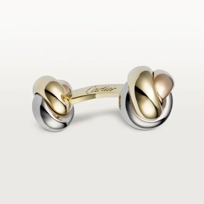 Manžetové knoflíčky Trinity – žluté, růžové a bílé zlato – Cartier