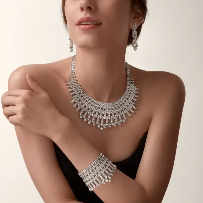 Manžetový náramek z kolekce Diamond, diamanty
