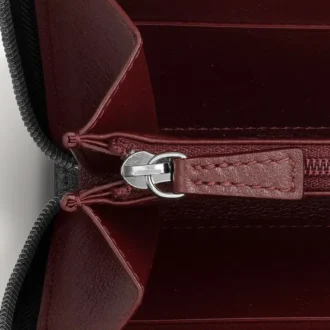 Mezinárodní peněženka na zip, Must De Cartier – černá telecí kůže, povrchová úprava z palladia – Cartier