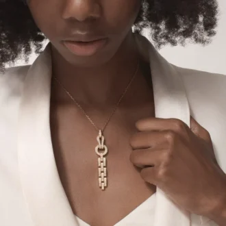 Náhrdelník Agrafe – růžové zlato, diamanty – Cartier