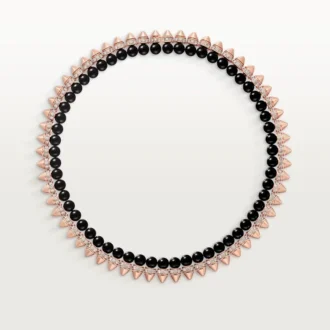 Náhrdelník Clash De Cartier, pružný, onyx, extra velký model, diamanty