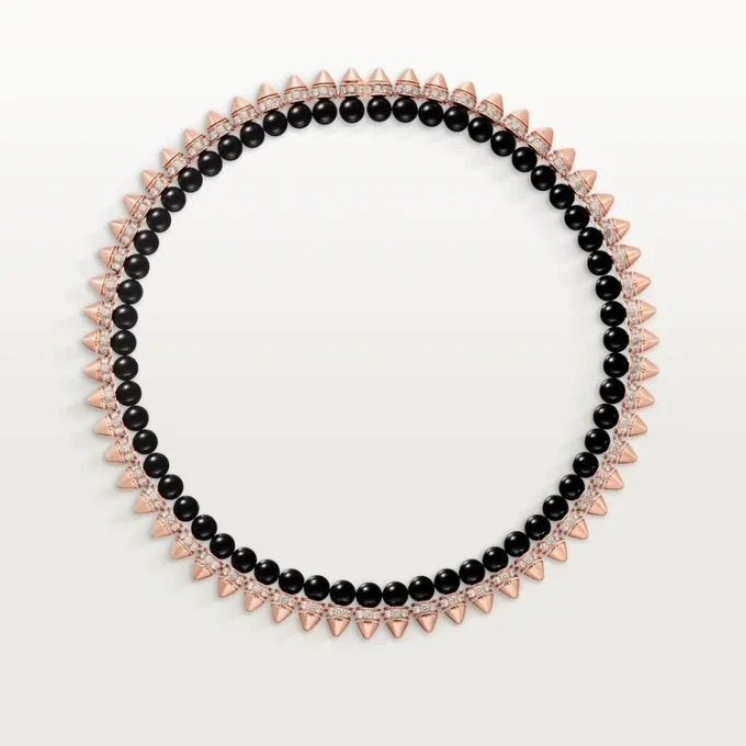 Náhrdelník Clash De Cartier, pružný, onyx, extra velký model, diamanty
