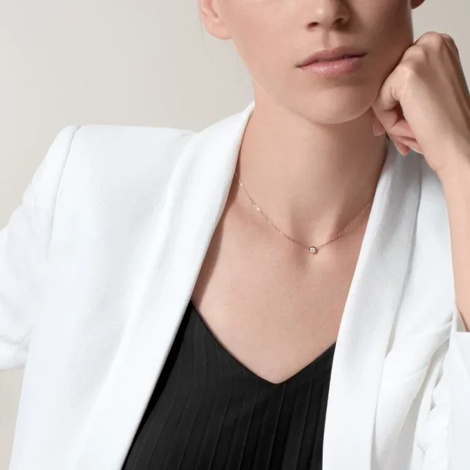 Náhrdelník Diamants Legers, Lm – růžové zlato, diamant – Cartier