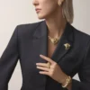 Náhrdelník Faune Et Flore De Cartier, žluté, oranžové a hnědé diamanty, pavé