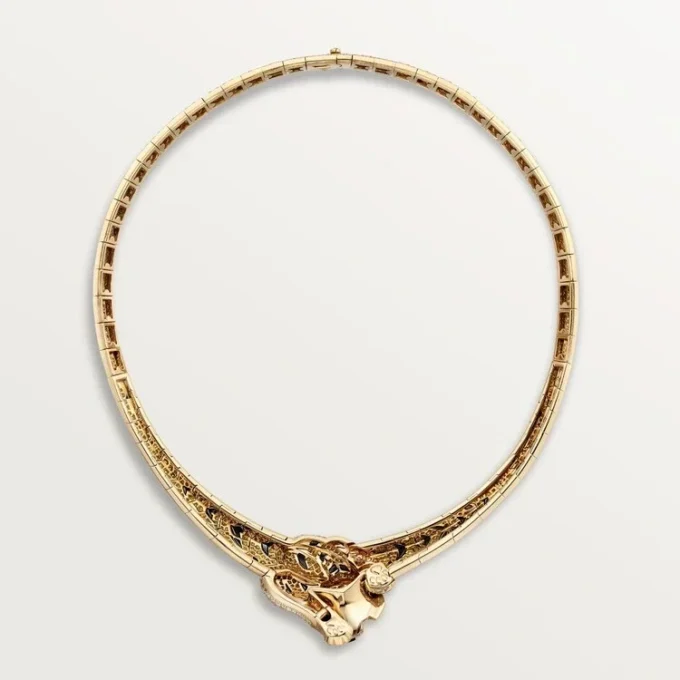 Náhrdelník Faune Et Flore De Cartier, žluté, oranžové a hnědé diamanty, pavé