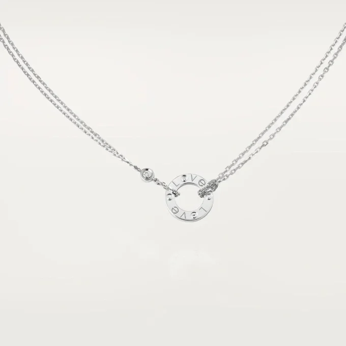 Náhrdelník Love, 2 diamanty – bílé zlato, diamanty – Cartier