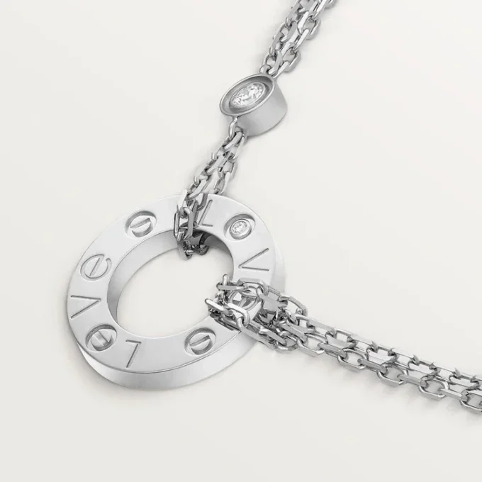 Náhrdelník Love, 2 diamanty – bílé zlato, diamanty – Cartier