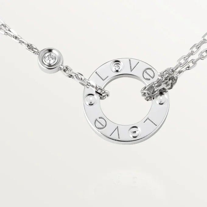Náhrdelník Love, 2 diamanty – bílé zlato, diamanty – Cartier