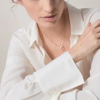 Náhrdelník Love, 2 diamanty – růžové zlato, diamanty – Cartier