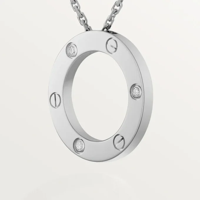 Náhrdelník Love, 3 diamanty – bílé zlato, diamanty – Cartier