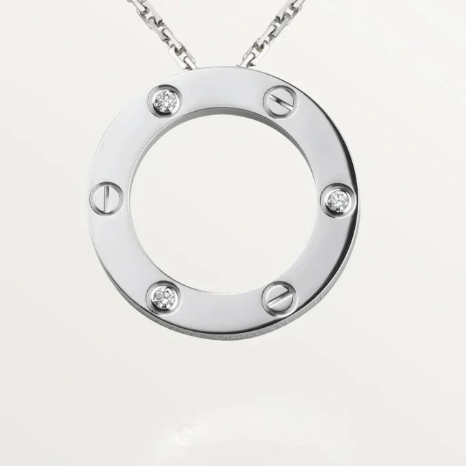Náhrdelník Love, 3 diamanty – bílé zlato, diamanty – Cartier