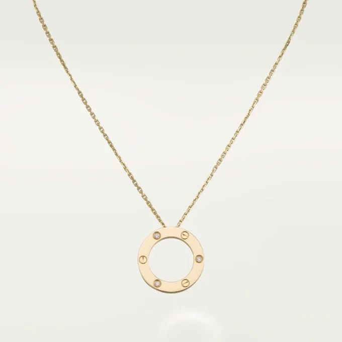 Náhrdelník Love, 3 diamanty – žluté zlato, diamanty – Cartier