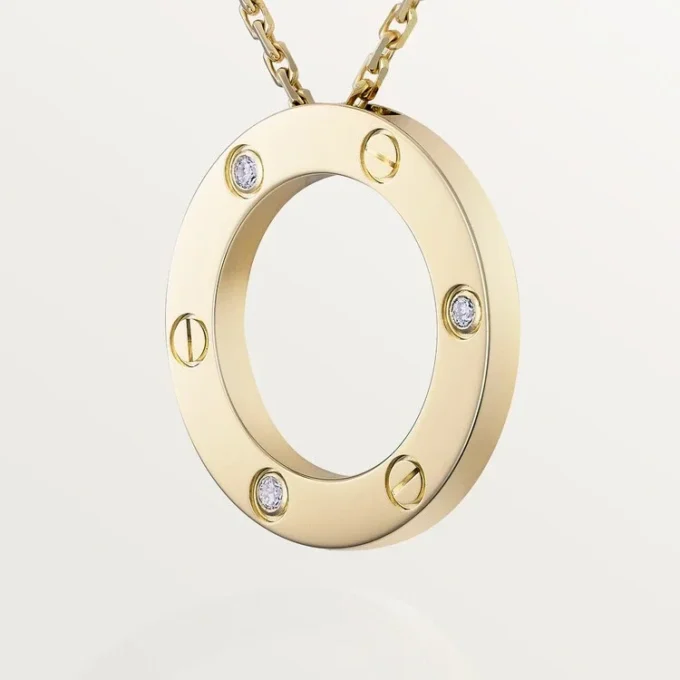 Náhrdelník Love, 3 diamanty – žluté zlato, diamanty – Cartier