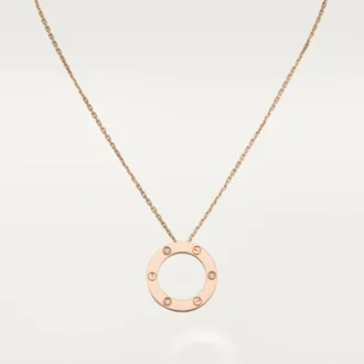 Náhrdelník Love, 3 diamanty – růžové zlato, diamanty – Cartier