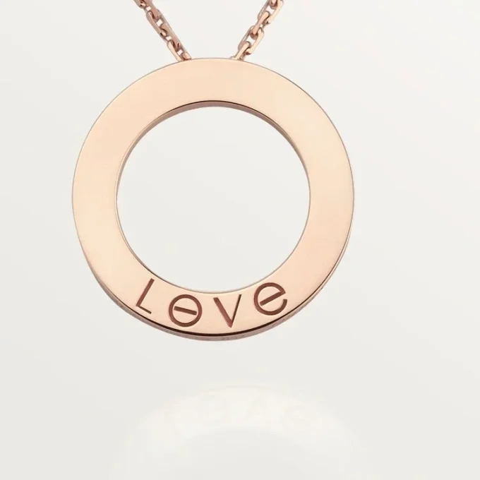 Náhrdelník Love, 3 diamanty – růžové zlato, diamanty – Cartier