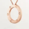 Náhrdelník Love, 3 diamanty – růžové zlato, diamanty – Cartier