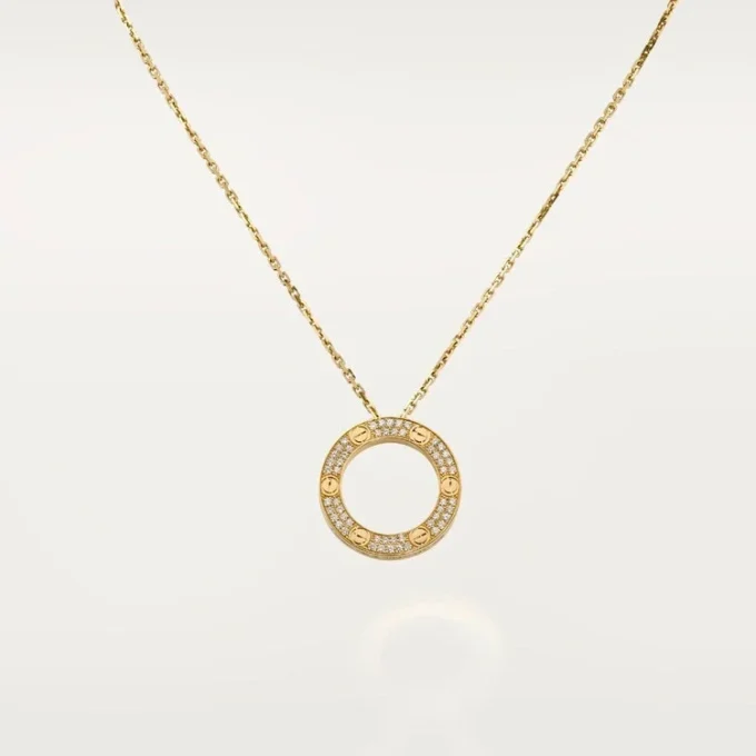 Náhrdelník Love, osázený diamanty – žluté zlato, diamanty – Cartier