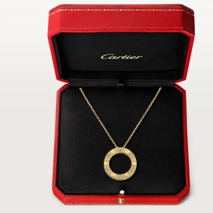 Náhrdelník Love, osázený diamanty – žluté zlato, diamanty – Cartier