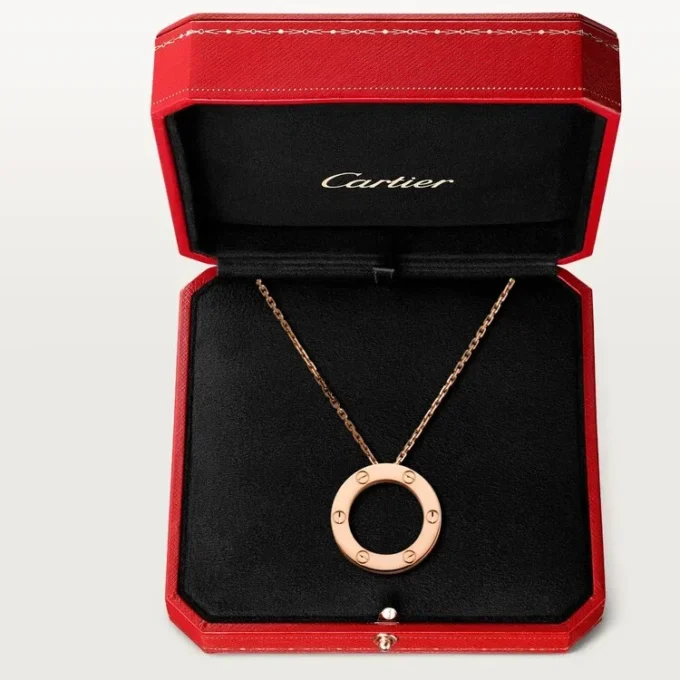 Náhrdelník Love – růžové zlato – Cartier