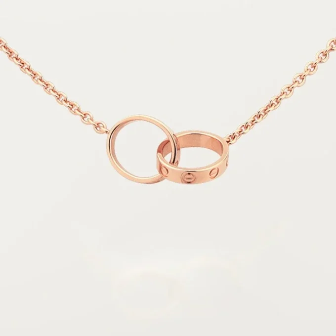 Náhrdelník Love – růžové zlato – Cartier