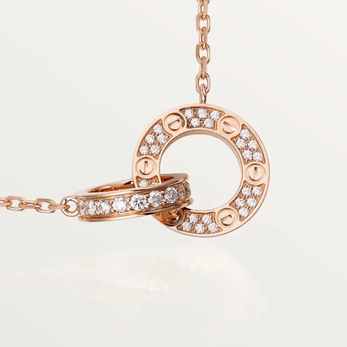 Náhrdelník Love – růžové zlato, diamanty – Cartier