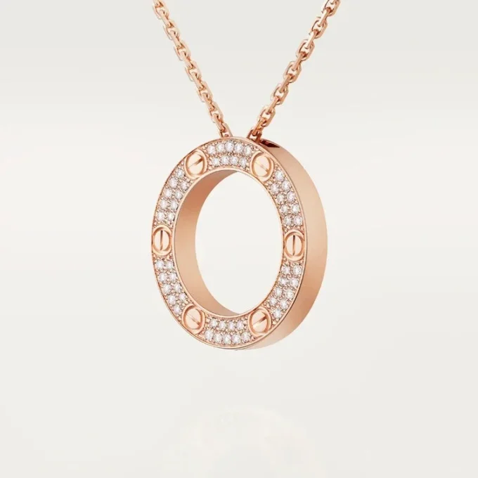 Náhrdelník Love – růžové zlato, diamanty – Cartier