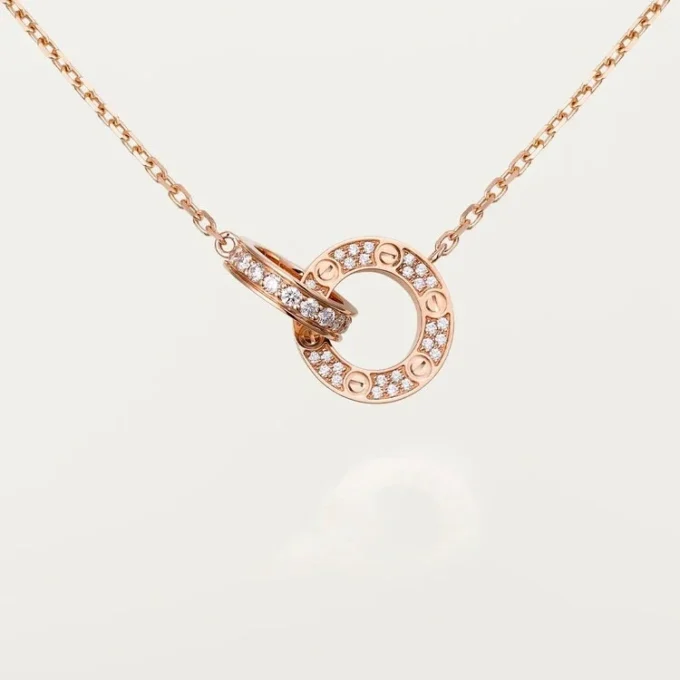 Náhrdelník Love – růžové zlato, diamanty – Cartier