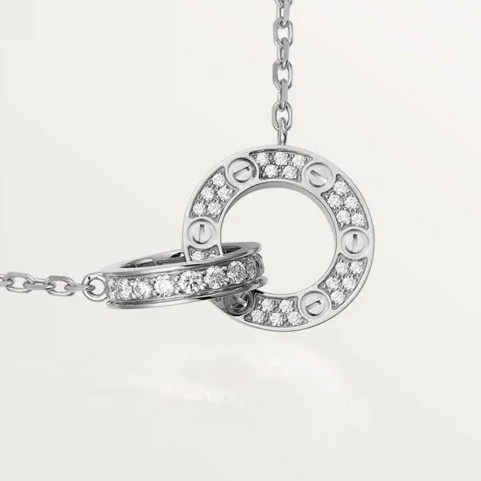 Náhrdelník Love, s diamanty – bílé zlato, diamanty – Cartier