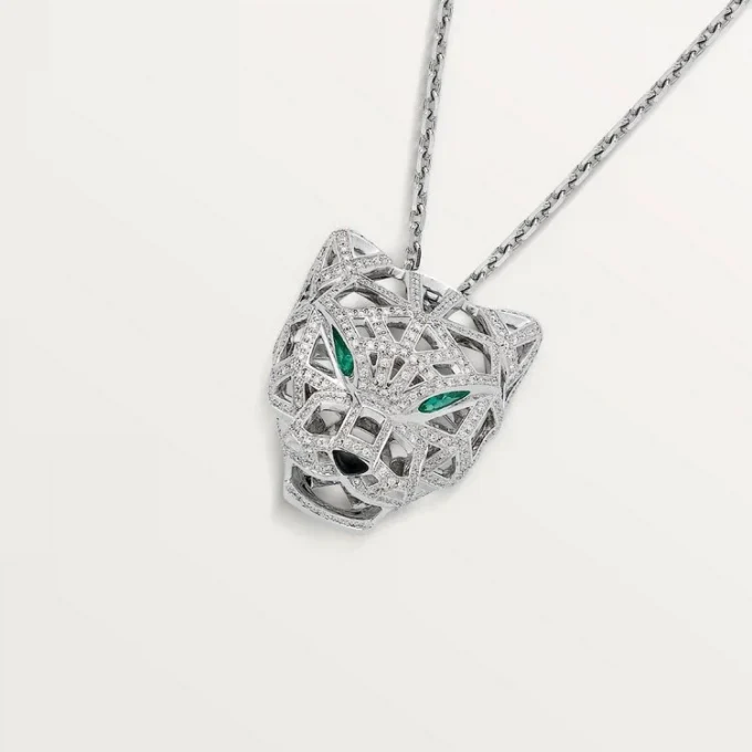 Náhrdelník Panthere De Cartier – bílé zlato, smaragdy, diamanty, onyx – Cartier
