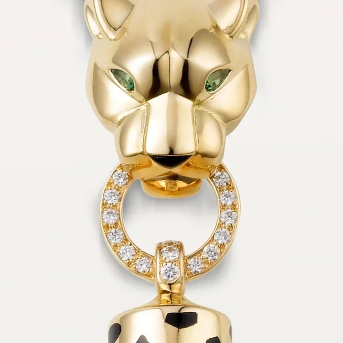 Náhrdelník Panthere De Cartier – žluté zlato, černý lak, tsavoritové granáty, onyx, diamanty – Cartier